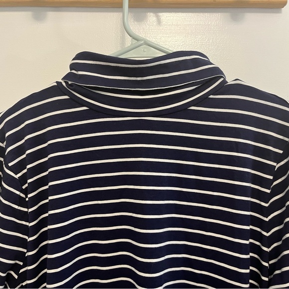 Blue and white striped turtleneck - Picture 3 of 4